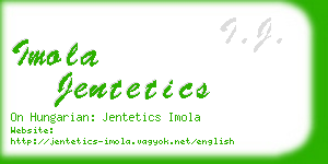 imola jentetics business card
